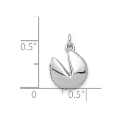 14k White Gold 1/15ct. Diamond Fortune Cookie Pendant