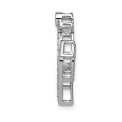 14k White Gold 1/4ct. Diamond Anchor Chain Slide