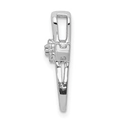14k White Gold 1/20ct. Diamond Cross Pendant - 3