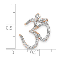 14k Rose Gold 1/3ct. Diamond Om Chain Slide