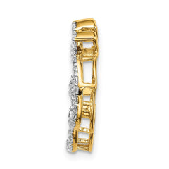 14k 3/8ct. Diamond Om Chain Slide
