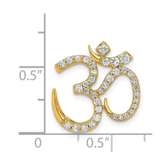 14k 3/8ct. Diamond Om Chain Slide
