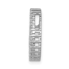 14k White Gold 1/2 carat Diamond Circle Chain Slide