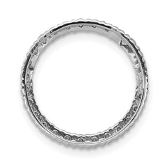 14k White Gold 1/2 carat Diamond Circle Chain Slide