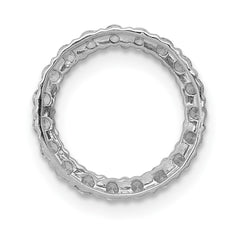 14k White Gold 3/8 carat Diamond Circle Chain Slide - 2
