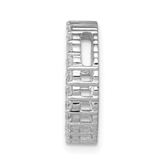 14k White Gold 1/2 carat Diamond Circle Chain Slide - 3