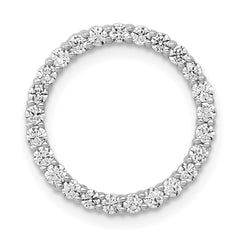 14k White Gold 1/2 carat Diamond Circle Chain Slide - 3