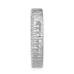 14k White Gold 3/4 carat Diamond Circle Chain Slide - 2