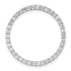 14k White Gold 3/4 carat Diamond Circle Chain Slide - 2