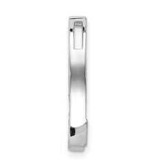 14k White Gold 1/20 carat Diamond Curved Line Chain Slide