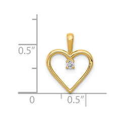 14k Heart Pendant Mounting - 8