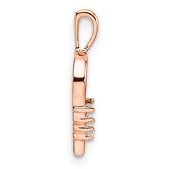 14k Rose Gold Heart Pendant Mounting - 2