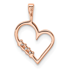 14k Rose Gold Heart Pendant Mounting - 2