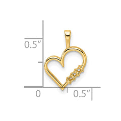 14k Heart Pendant Mounting - 5