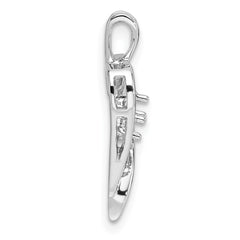 14k White Gold Heart Pendant Mounting - 2