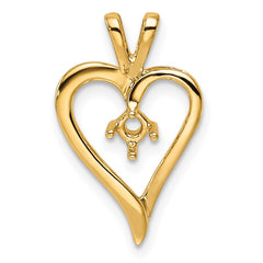14k Heart Pendant Mounting - 7