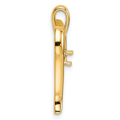 14k Heart Pendant Mounting - 4