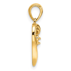 14k Heart Pendant Mounting - 10
