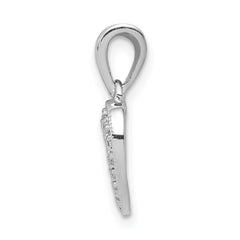 14k White Gold 1/10ct. Diamond Heart Pendant - 2
