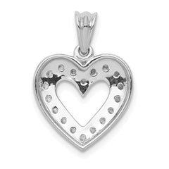14k White Gold 1/4ct. Diamond Heart Pendant - 3