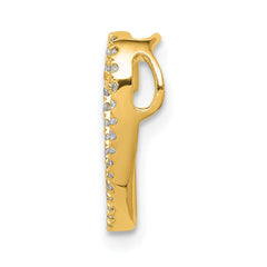 14k 1/10ct. Diamond Vintage Heart Chain Slide