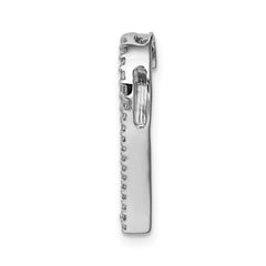 14k White Gold 1/6ct. Diamond Heart Chain Slide - 4