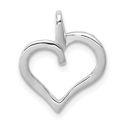 14k White Gold 1/15ct. Diamond Heart Pendant - 3