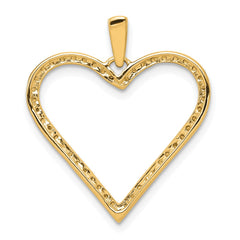 14k 1/6ct. Diamond Heart Pendant - 2