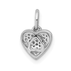 14k White Gold 1/10ct. Diamond Heart Pendant - 5