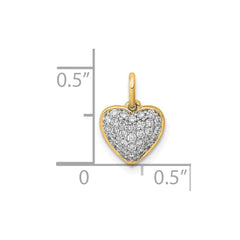 14k Yellow Gold 1/5ct. Diamond Heart Pendant