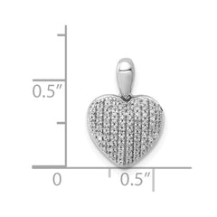 14k White Gold 1/4ct. Diamond Heart Pendant - 2