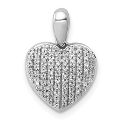 14k White Gold 1/4ct. Diamond Heart Pendant - 2