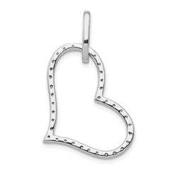 14k White Gold 1/6ct. Diamond Heart Pendant - 2