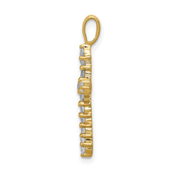 14k AA Diamond Cross Pendant - 2