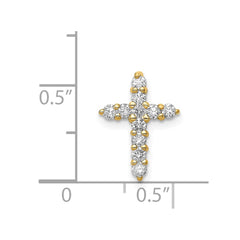 14k AA 1/3ct. Diamond Cross Pendant