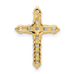 14k AA 3/4ct. Diamond Cross Chain Slide