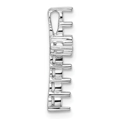 14k White Gold Diamond Cross Chain Slide Mounting - 2