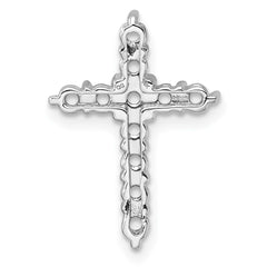 14k White Gold Diamond Cross Chain Slide Mounting - 2