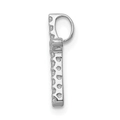 14k White Gold Diamond Cross Pendant - 3