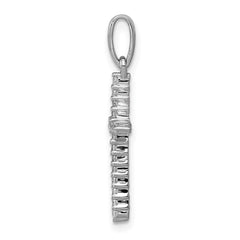 14k White Gold 1/6ct. Diamond Cross Pendant - 5