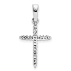 14k White Gold 1/6ct. Diamond Cross Pendant - 5