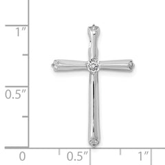14k White Gold 1/5ct. Diamond Cross Chain Slide - 3