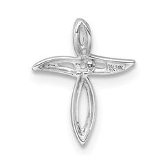 14k White Gold Cross Pendant Mounting - 3