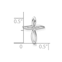 14k White Gold Cross Pendant Mounting - 3