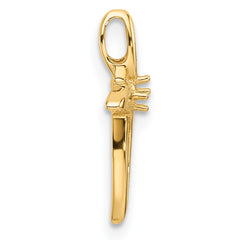 14k Diamond Cross Pendant Mounting - 3