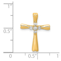 14k Diamond Cross Slide Pendant - 3