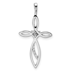 14k White Gold Cross Pendant Mounting - 5
