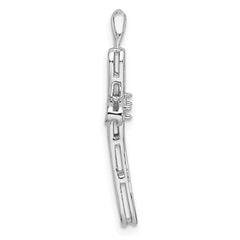14k White Gold Cross Pendant Mounting - 6