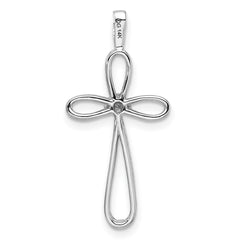 14k White Gold Cross Pendant Mounting - 6