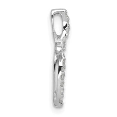 14k White Gold AA Diamond Cross Pendant - 6